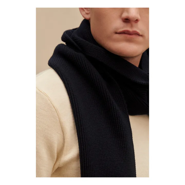 Le Minor Echarpe Laine Mérinos | Bleu marine