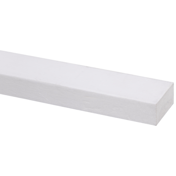 Lat hardhout geschaafd wit gegrond 20x44 mm 210 cm