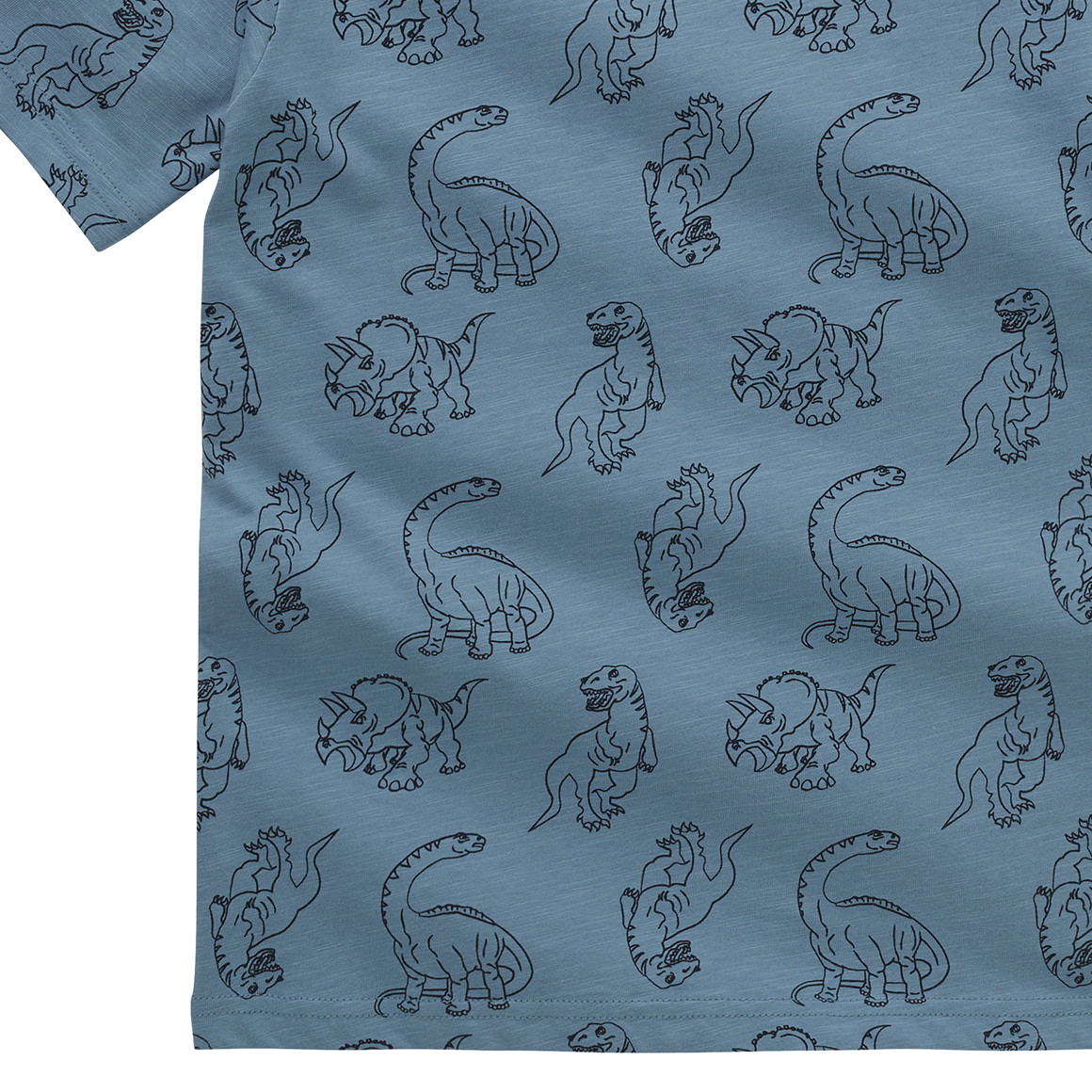 Topolino Jungen T-Shirt mit Dino-Allover petrolblau