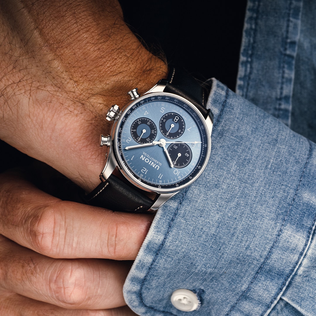 Union Glashütte Belisar Chronograph 40mm Blau