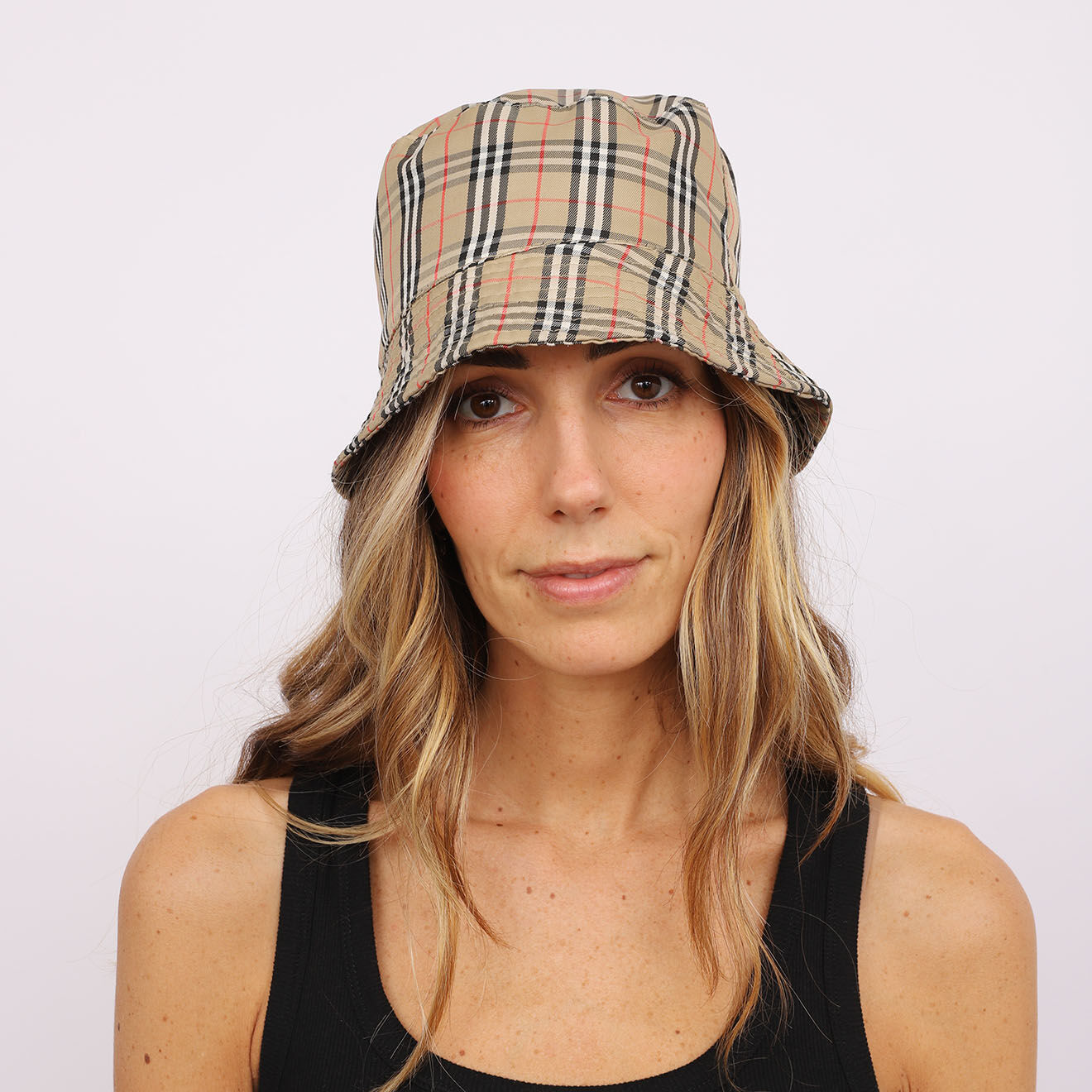 Burberry Bob en Coton Check beige - Très bon état