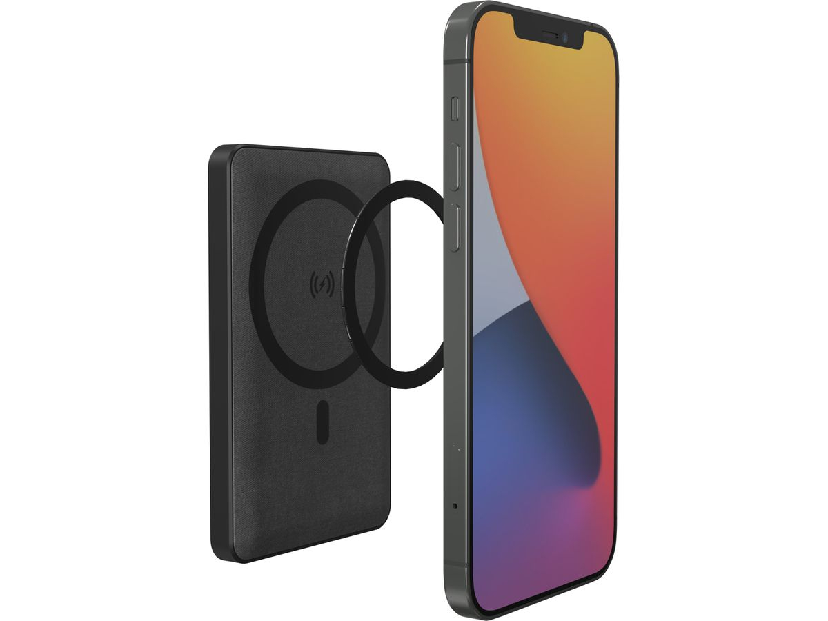 5000mAh MagSafe Magnetische Qi Wireless Snap  & Juice Pack USB C Powerbank (401107912) - Schwarz