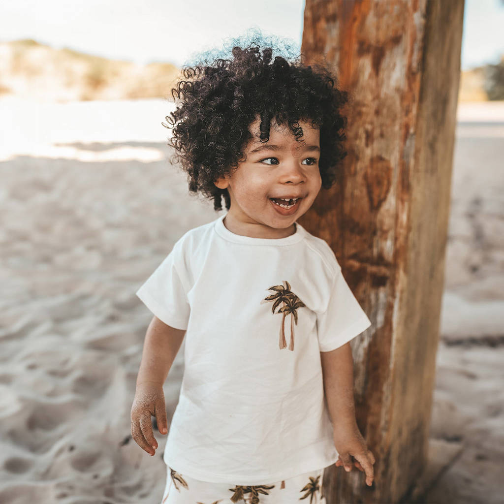 Your Wishes T-shirt Ezra met backprint offwhite/groen