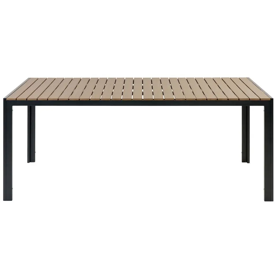 NARDO - Tuinset voor 6 - Zwart/Bruin - Kunsthout