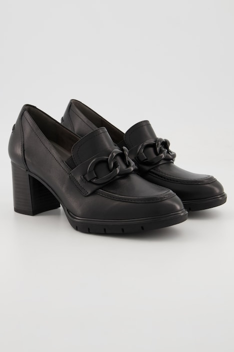 Tamaris Comfort Leder-Loafer, Wechselfußbett, recycelt