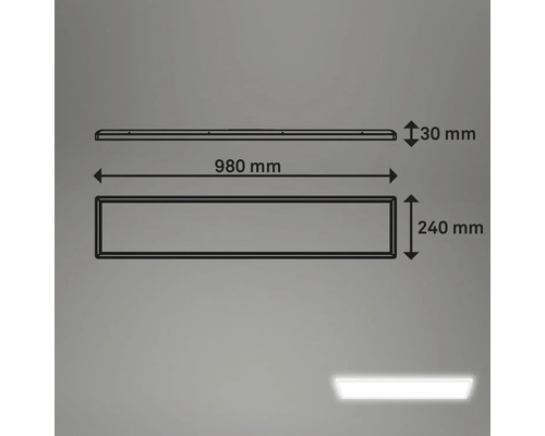 Dimbaar LED-paneel 36W 4800 lm 4000 K 20x98 cm Slank wit + Backlight Effect