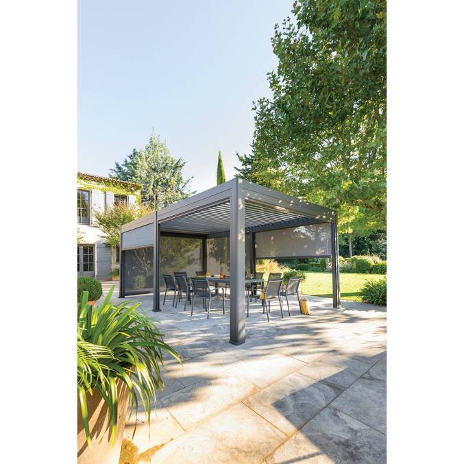 Pergola bioclimatique EVORA Graphite