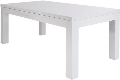 Eettafel - Hoogglans Wit - MDF - Uitschuifbaar tot 260 cm