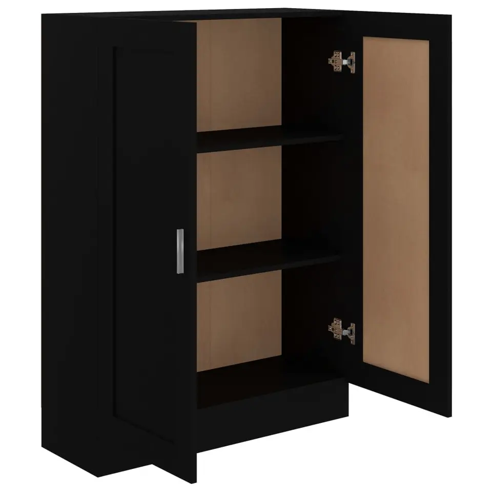 vidaXL - Boekenkast - Zwart - Bewerkt hout