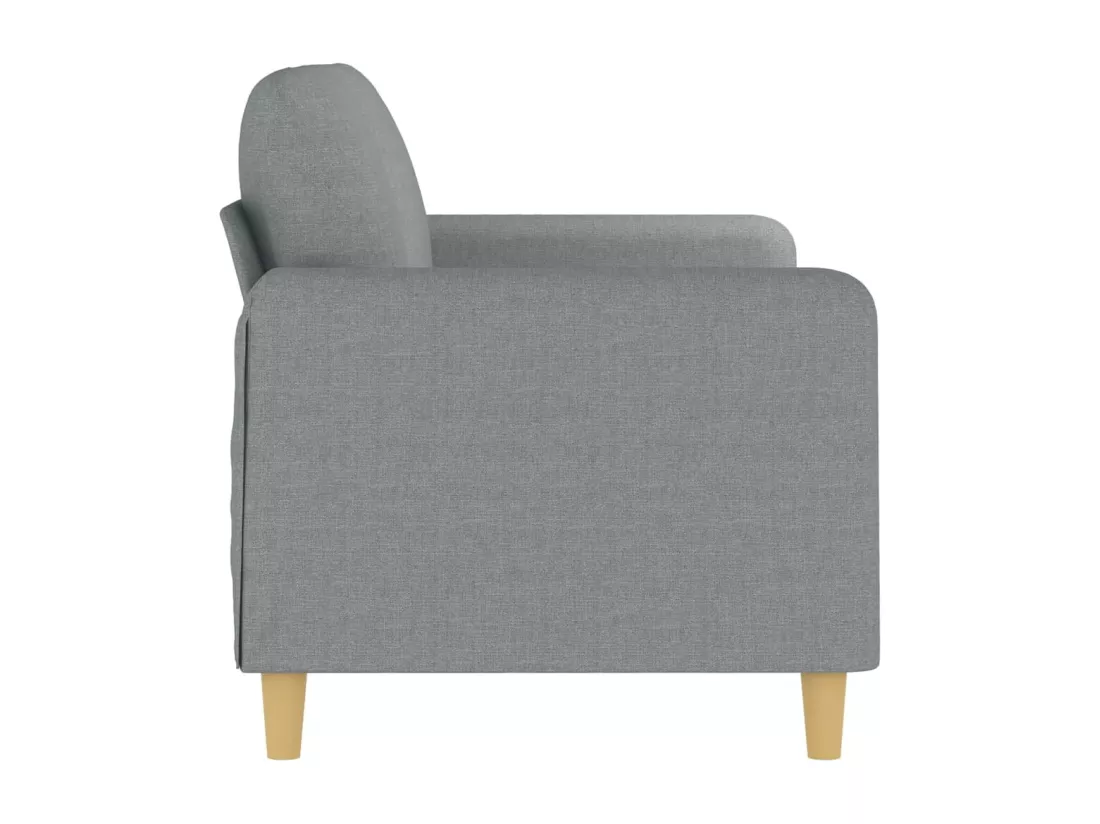 Canapé à 2 places Gris clair 140 cm Tissu