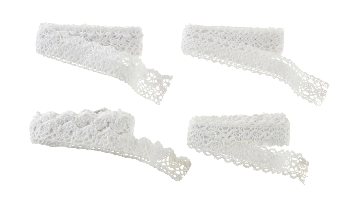 Klebeband Spitze weiß 4x1 Meter