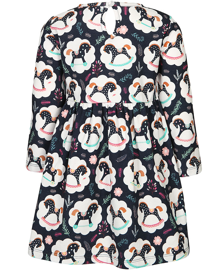 Jersey-Kleid ROCKIN’ HORSE AOP in navy