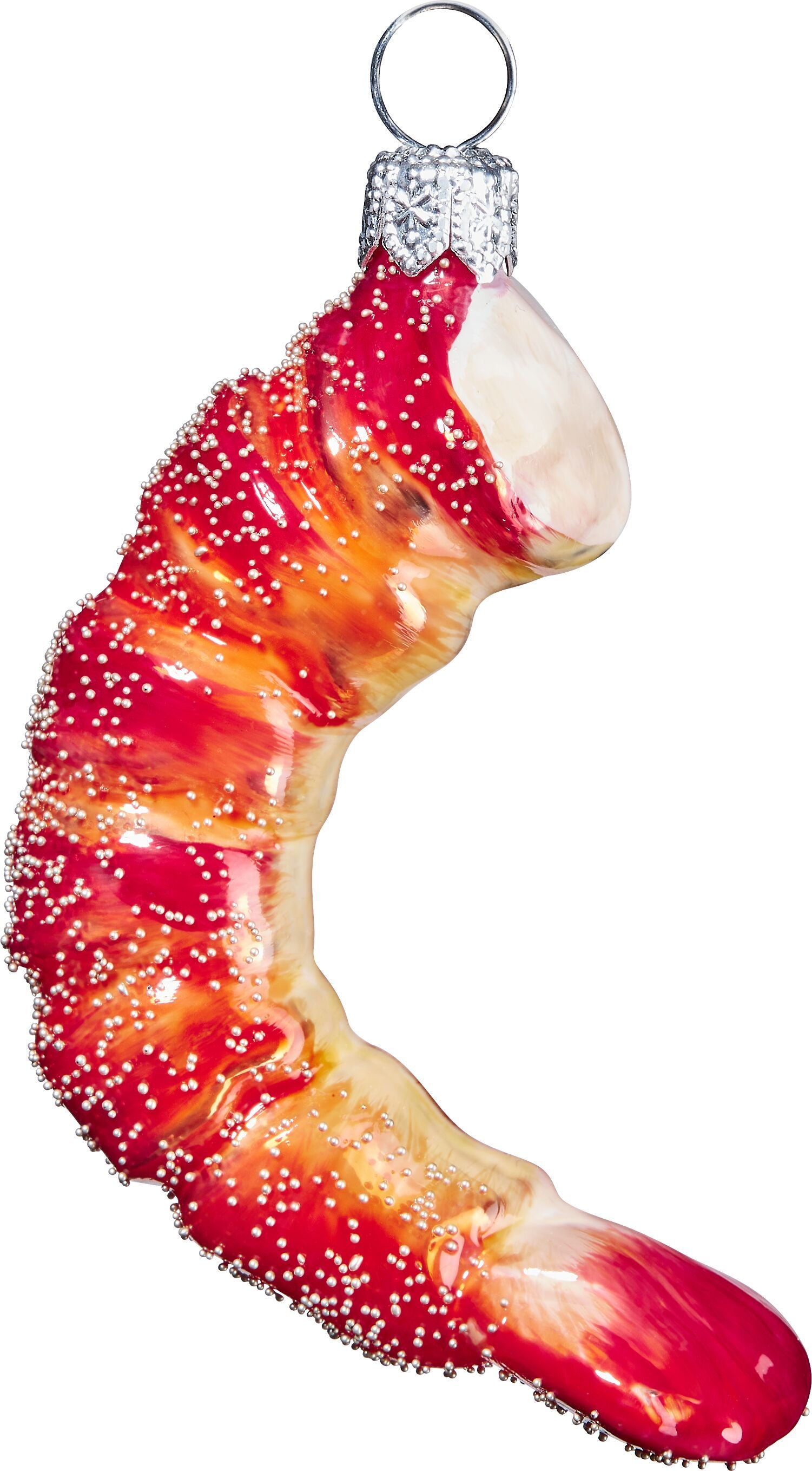 SHRIMP Glasfigur - Orange / H: 8.0 cm