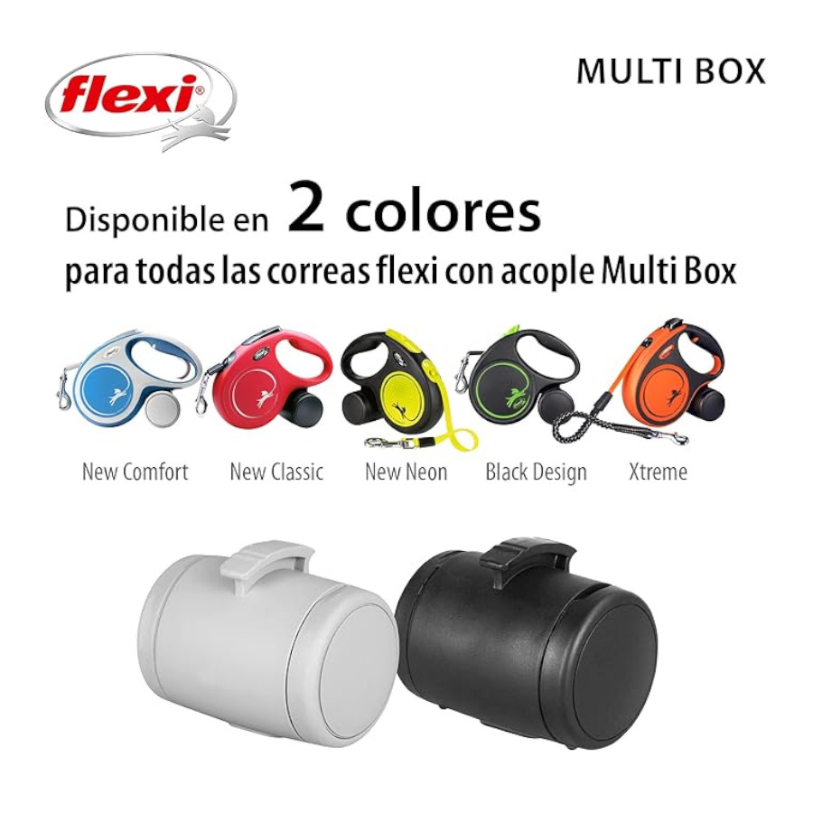 Dispensador Flexi Multi Box para cães e gatos, cores sortidas