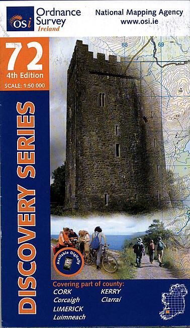 ORDNANCE SURVEY - 72 CORK KERRY IRLANDE 1 50 000