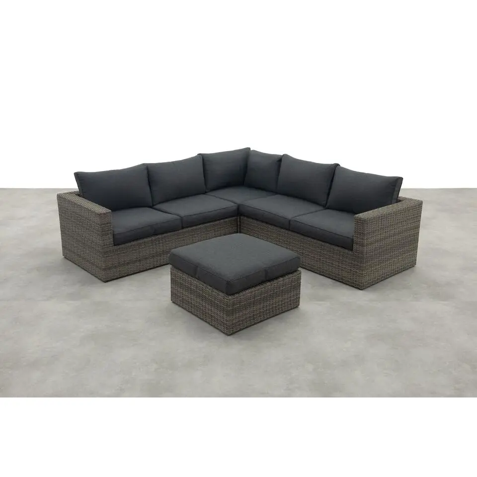 Orangebird loungeset - 4-delig - organic grey - reflex black
