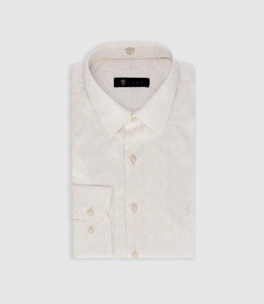 Chemise à imprimé beige PAQUITO