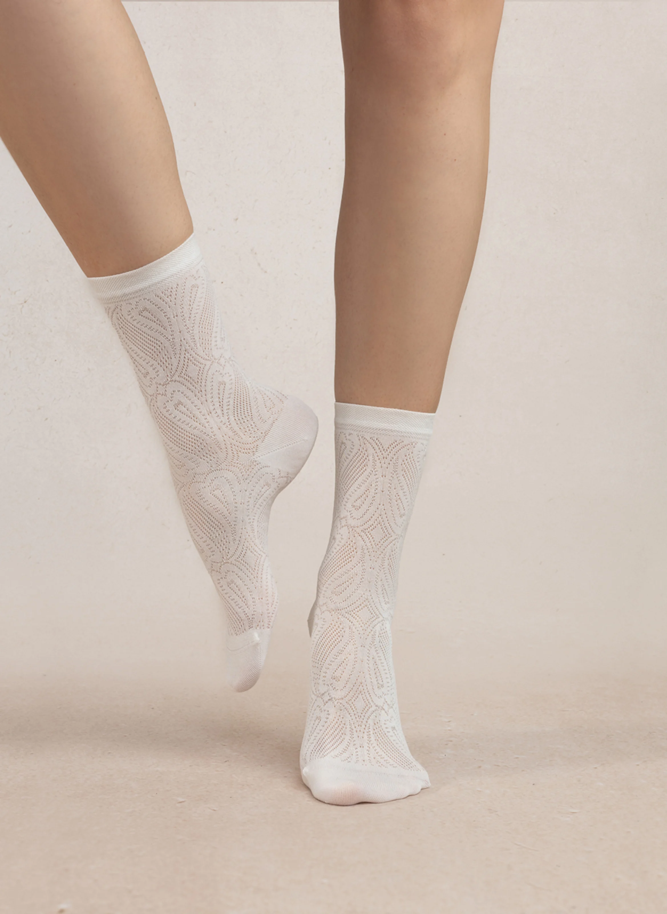 Chaussettes en dentelle | Blanc