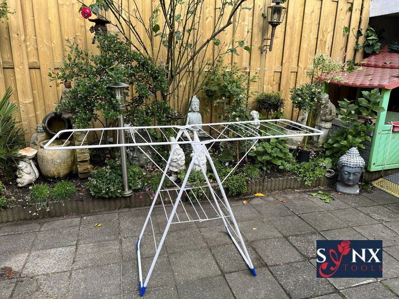 Synx Wasrek Wit Opvouwbaar - Kleren Ophangen - Inklapbaar