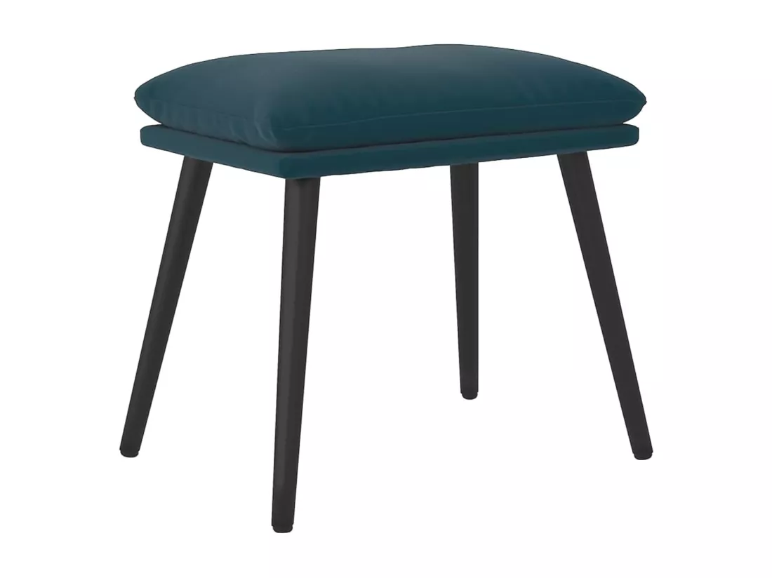 Repose-pied Bleu 45x29,5x35 cm Velours