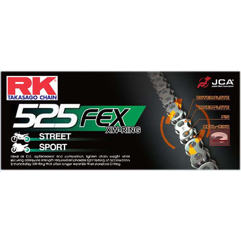 RK - Chaîne de transmission 525FEX Gris