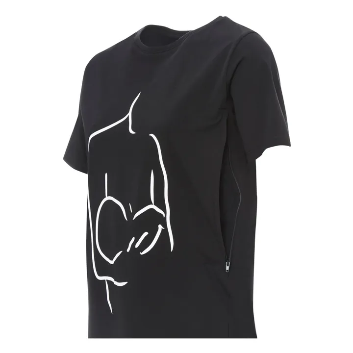 Tajinebanane T-Shirt d'allaitement Motherhood | Noir
