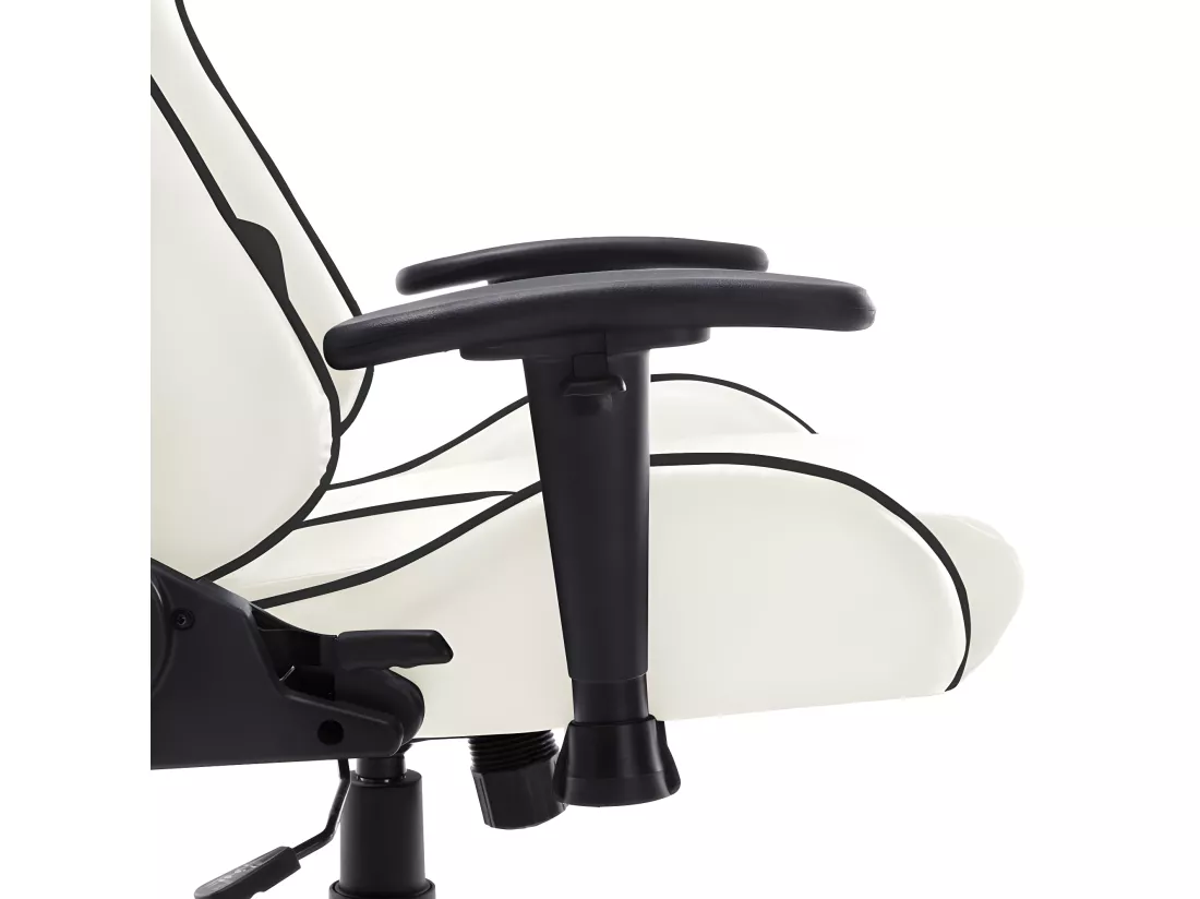 Chaise de jeu Blanc et noir Cuir artificiel