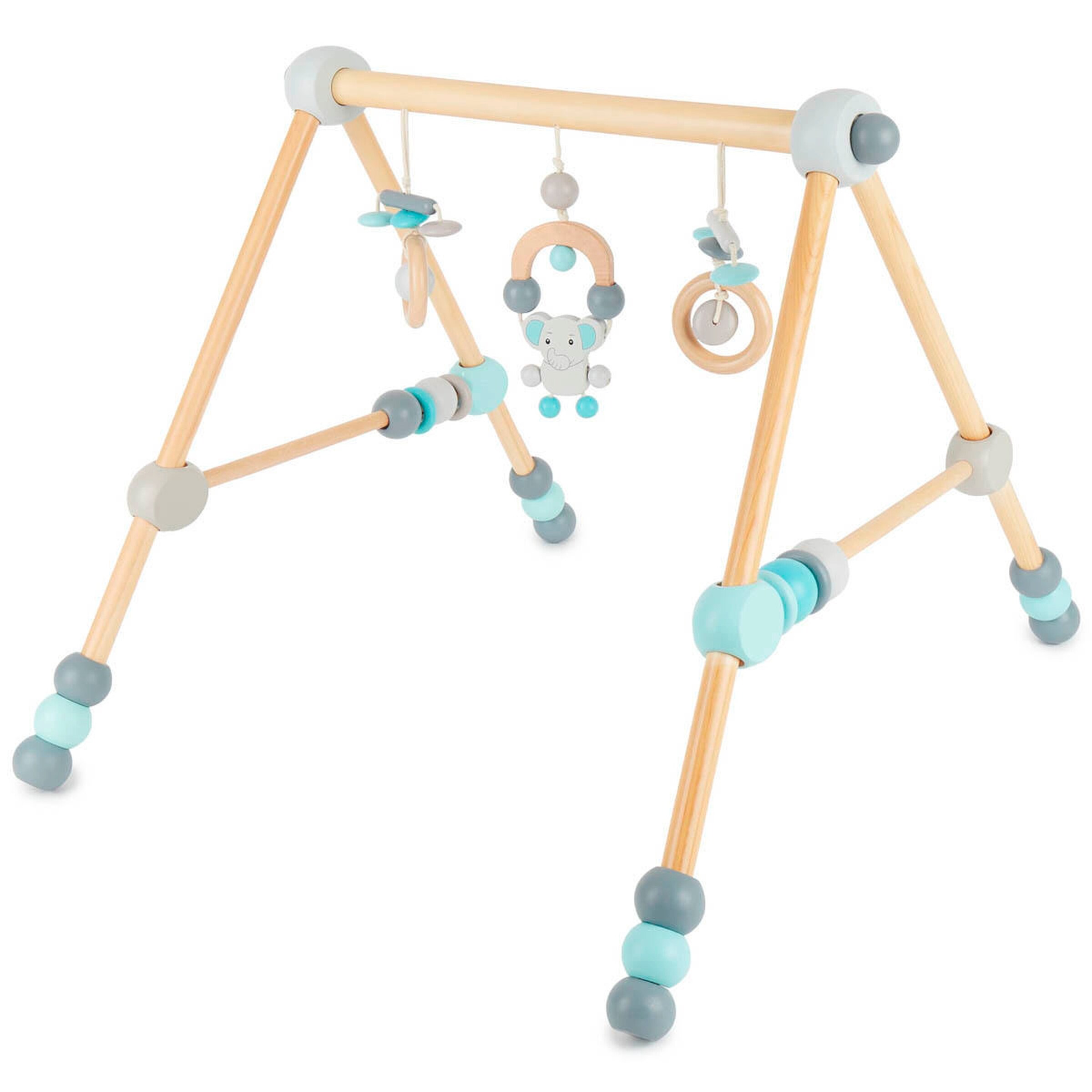 Bieco Spielbogen aus Holz Höhenverstellbar - ab Geburt Blau