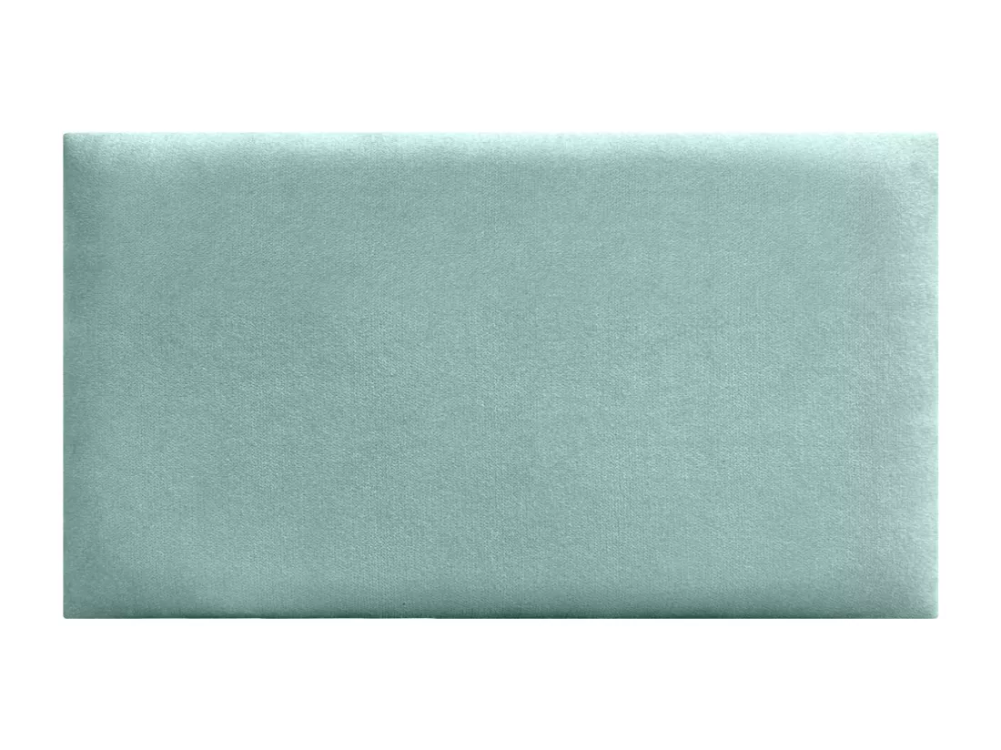 DHOME Lot de 6 Panneaux Rembourrés en Tissu Aqualine Autocollants pour Mur Acoustiques Absorbants Protection contre les choc (Vert d'Eau, 60x50cm, x6)