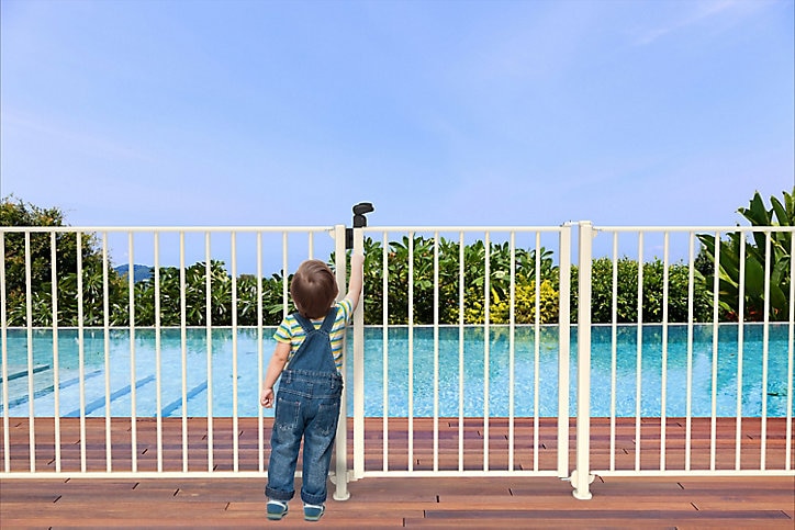 Module à barreaux pour barrière de piscine en aluminium blanc 1,5m