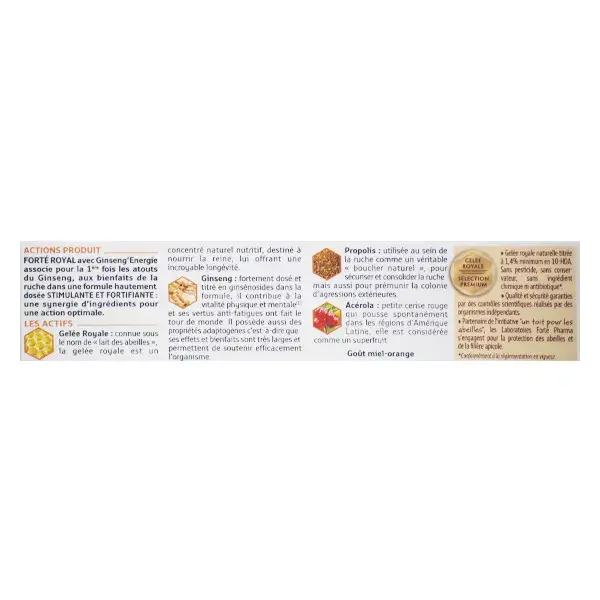 Forté Pharma Forté Royal Ginseng'Energie 20 ampolas