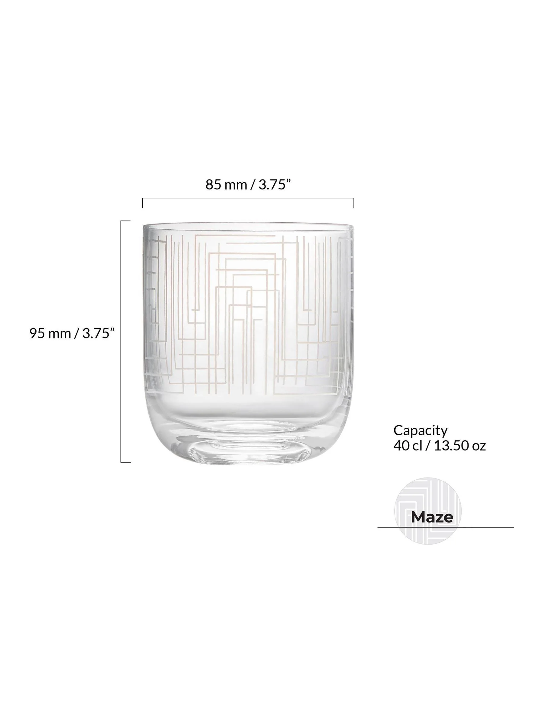Anton Studio Designs set van 2 Maze DOF tumblers