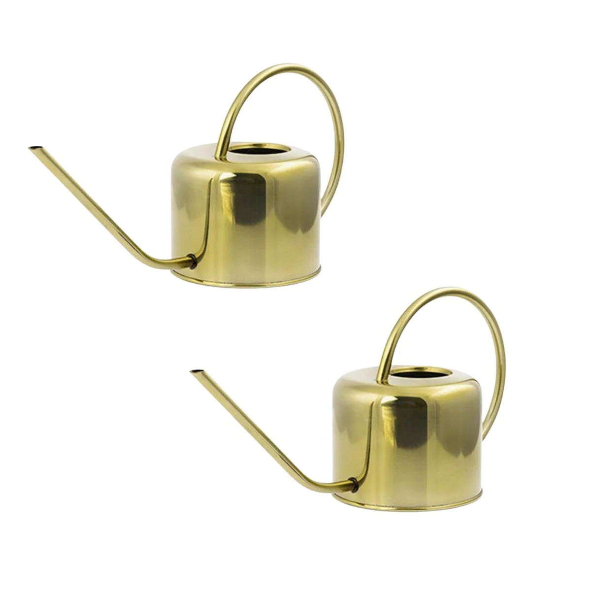 2 arrosoirs vintage dorés en inox 1,2 litres Kikkerland Design