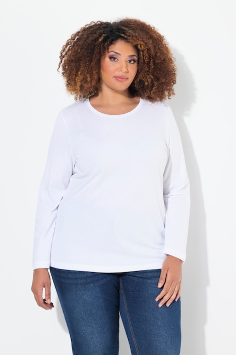 Shirt, Slim, Rundhalsausschnitt, Langarm