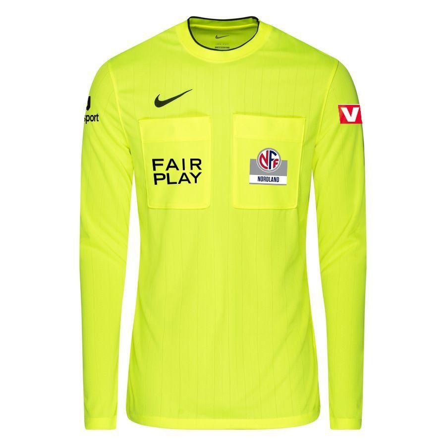 NFF Nordland Nike Maillot d'Arbitre II Dri-FIT - Jaune Fluo/Noir Manches Longues
