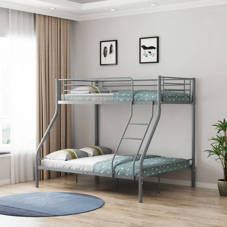 Stapelbed Trixie 90x200 & 140x200 - metaal - mat grijs