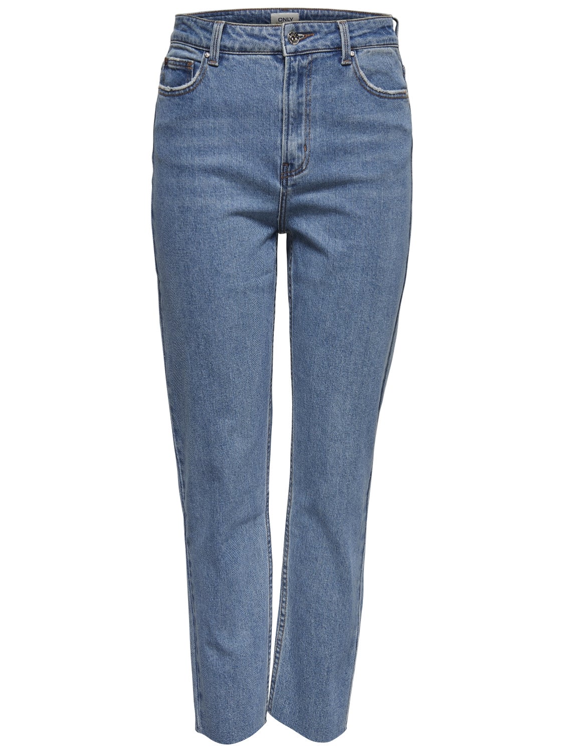 ONLEMILY Hohe Taille Gerade geschnitten Jeans Light Blue Denim