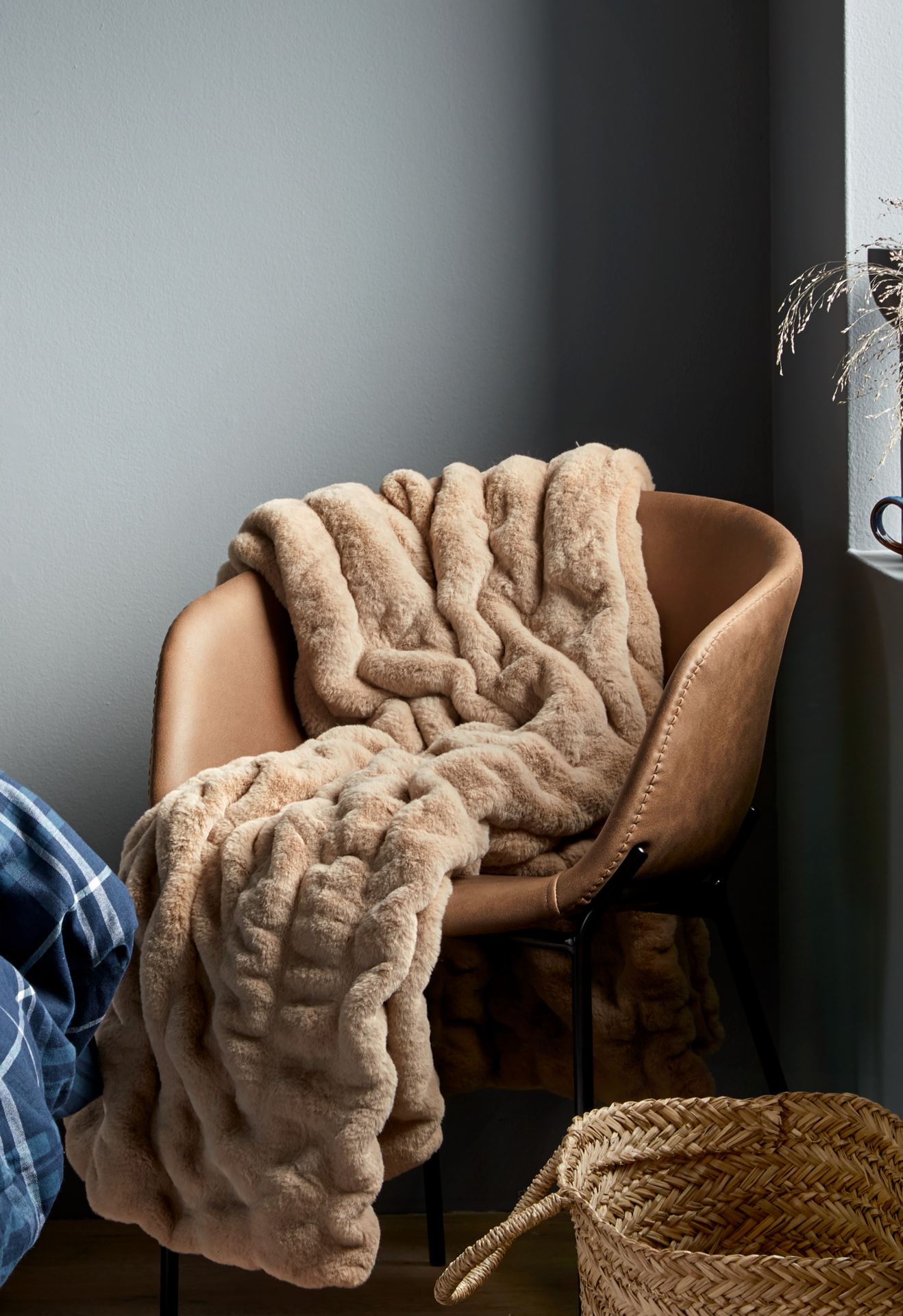 Pelspledd beige - 130x170 cm