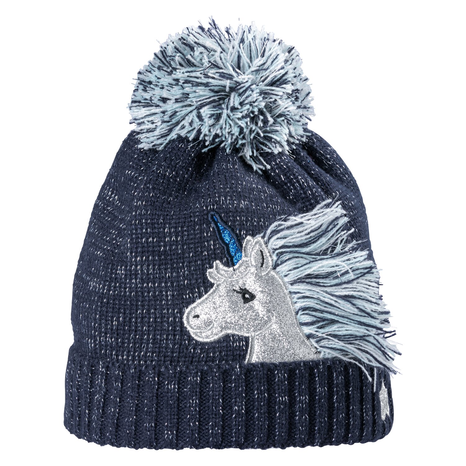 black forest Strickmütze mit Einhorn - navy - Einheitsgröße