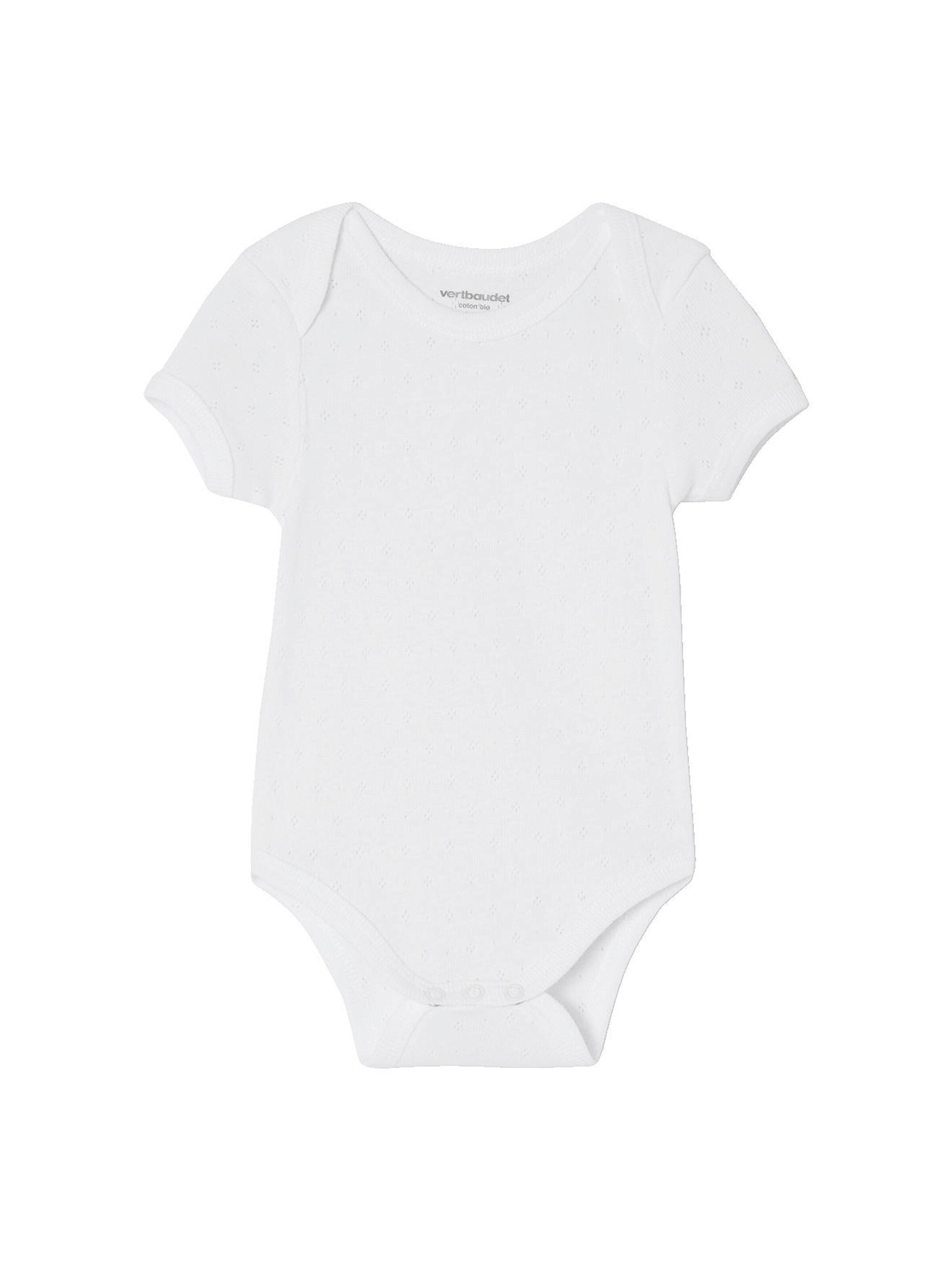 Vertbaudet Bio-Kollektion: 2er-Pack Baby Kurzarm-Bodys aus Jersey hellgelb