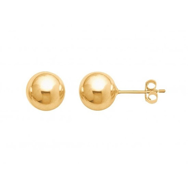Boucles d'oreilles puce boule Plaqué OR 750 3 microns