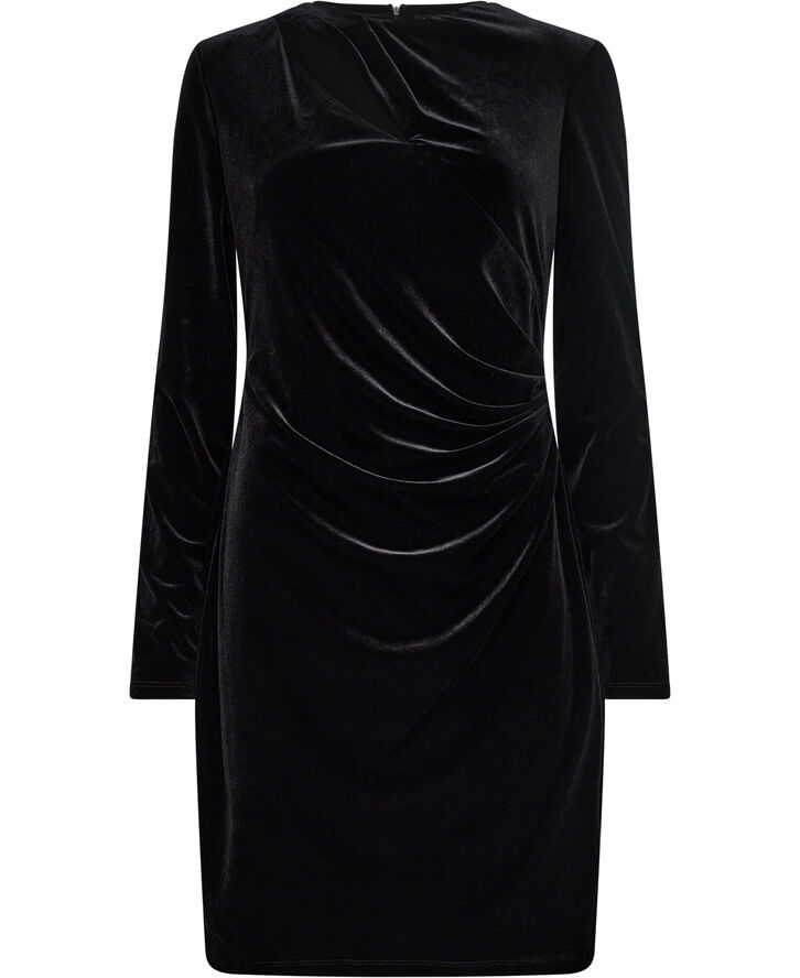 Lauren Ralph Lauren Pleated Stretch Velvet Cocktail Dress Sort