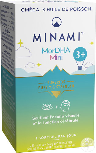 Minami MorDHA Mini Goût Fraise Pot 60 Softgels