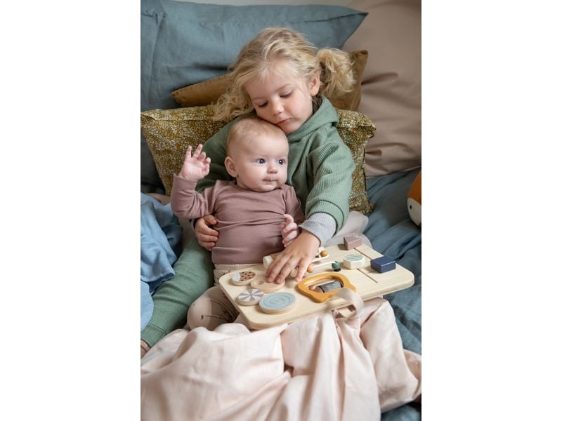 sebra Aktivitätstafel aus Holz Woodland Aktivitätsbrett aus Holz für Babys