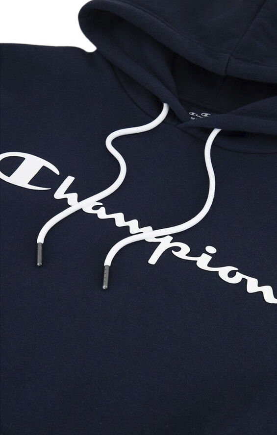 Champion Script Logo Fleece hættetrøje Blå
