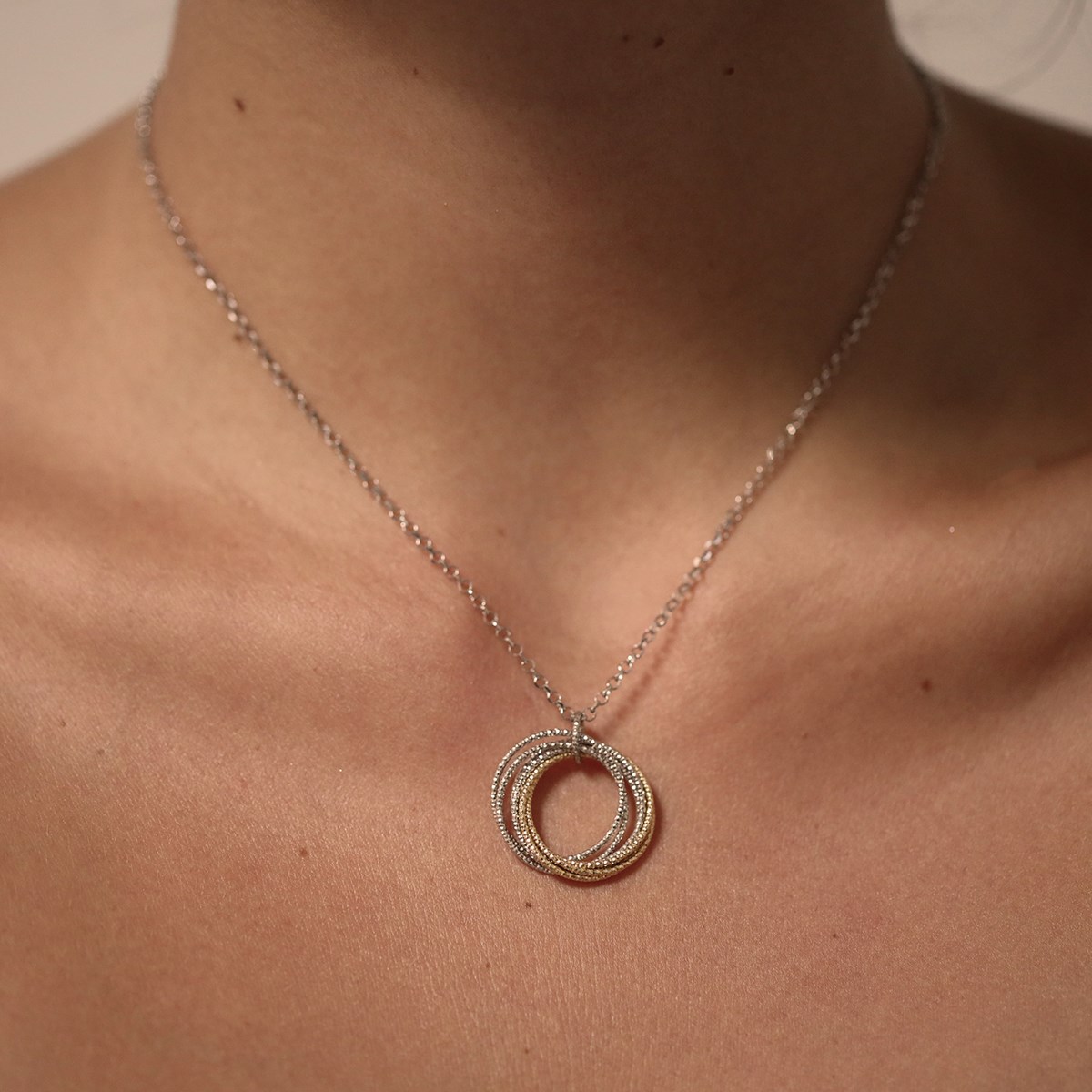 Collier Argent Doré Rhodié Diana