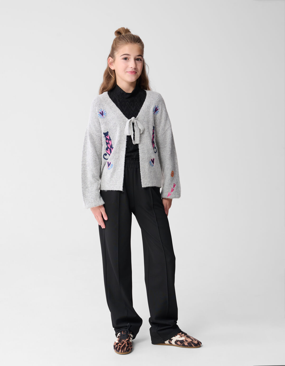 Basis Wide Leg Broek Zwart