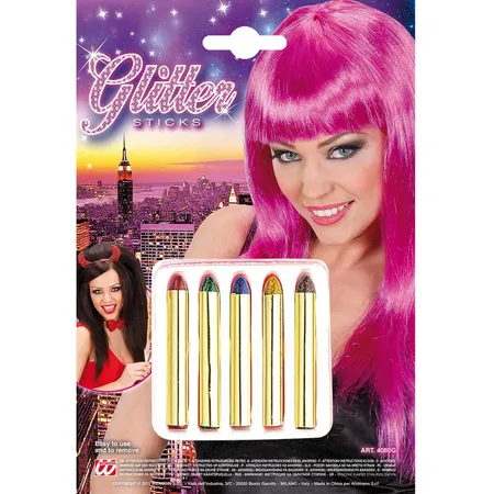 Widmann Glitter Schminkstifte 5 Stück