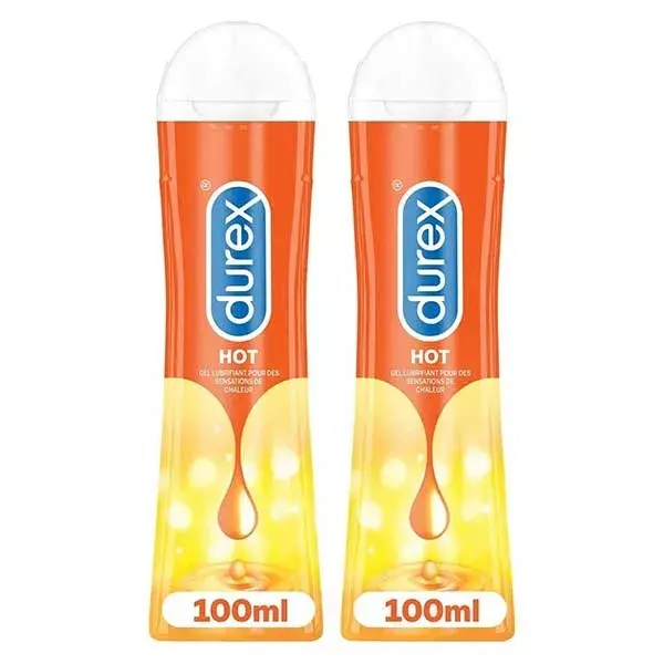 Géis lubrificantes íntimos Durex Hot Warming, pacote com 2 unidades - 2 x 100ml