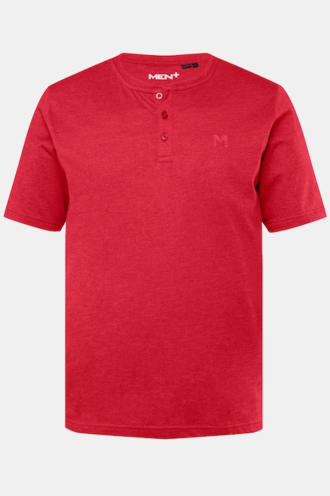 Men+ Henley, 2er-Pack, Basic, Halbarm, Rundhals, bis 8 XL